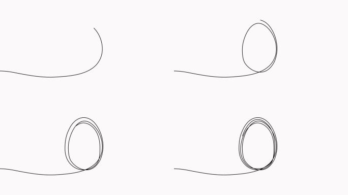 动画蛋连续一条线绘制。