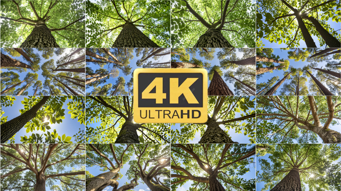 仰拍大树唯美空镜头