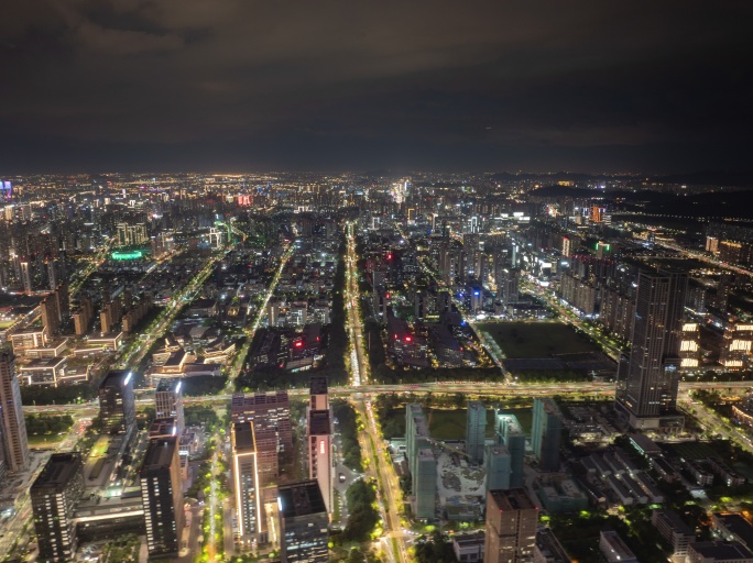 杭州滨江夜景航怕