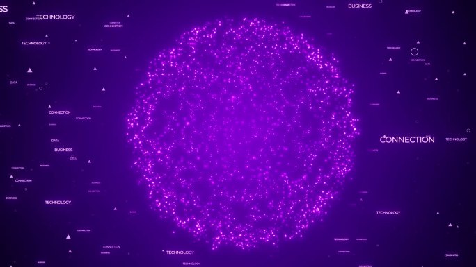 流动的全球和数字网络-紫色，可循环-连接业务概念背景