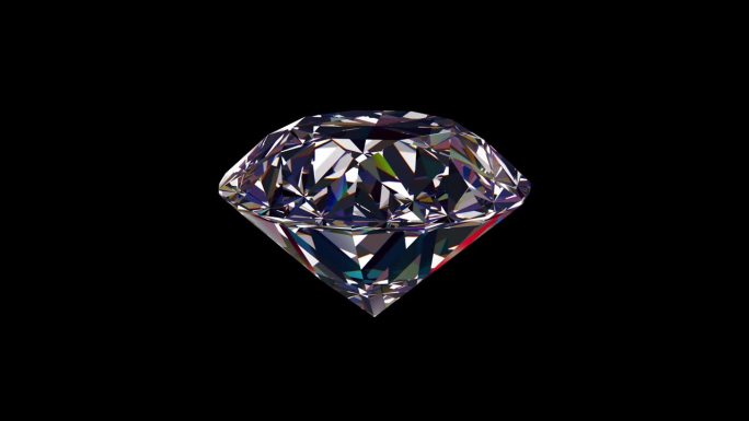美丽闪闪发光的旋转钻石切面。循环抽象背景。