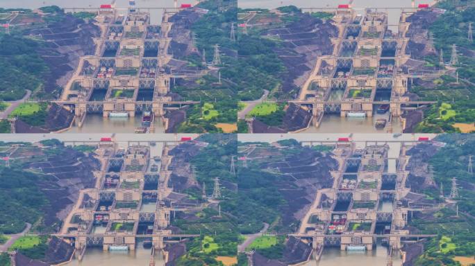 三峡大坝五级船闸