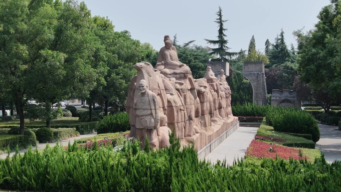 西安丝绸之路群雕  丝绸之路起点