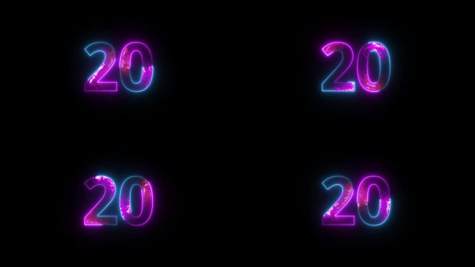 带α通道的20号霓虹灯，20号