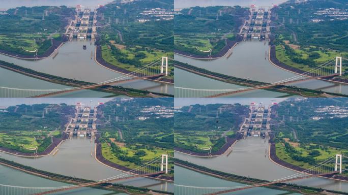 三峡大坝五级船闸