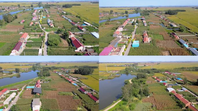 4K航拍辽阳县刘二堡-寇家街