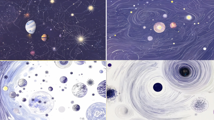 手绘宇宙 手绘浩瀚星空