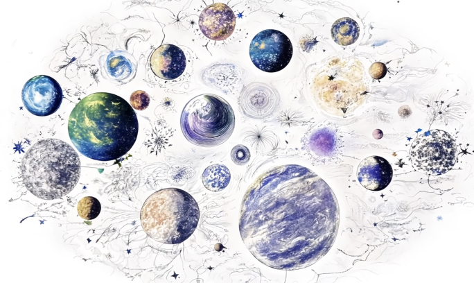 手绘宇宙 手绘浩瀚星空