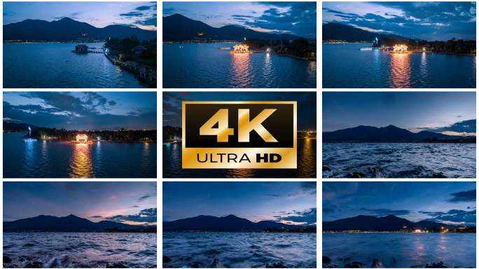 西昌邛海夜景4K