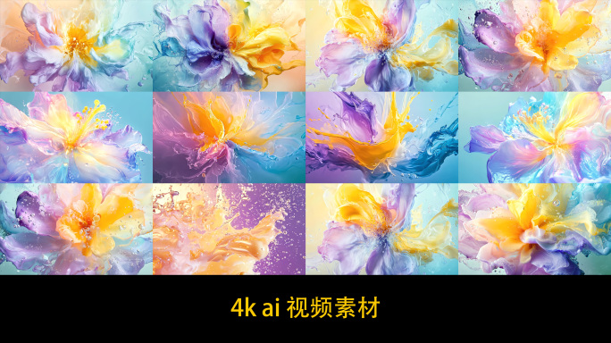 彩色流体视频素材