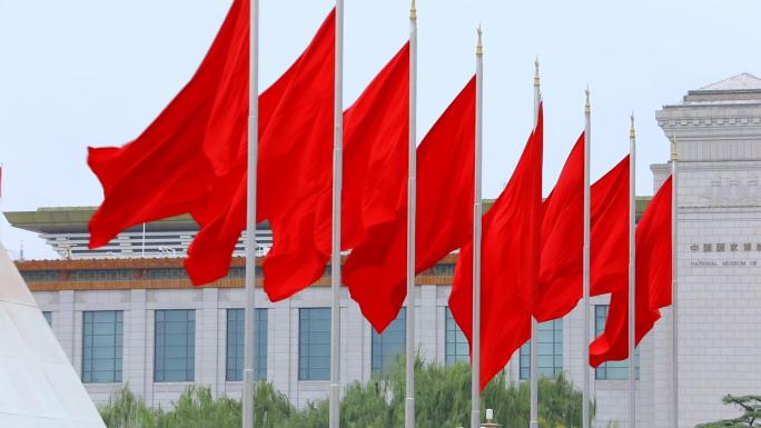 4K十一假期国庆节北京天安门广场视频素材