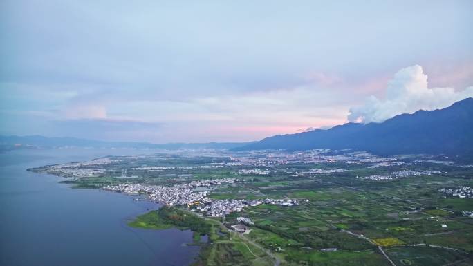 4K大理苍山洱海风光航拍