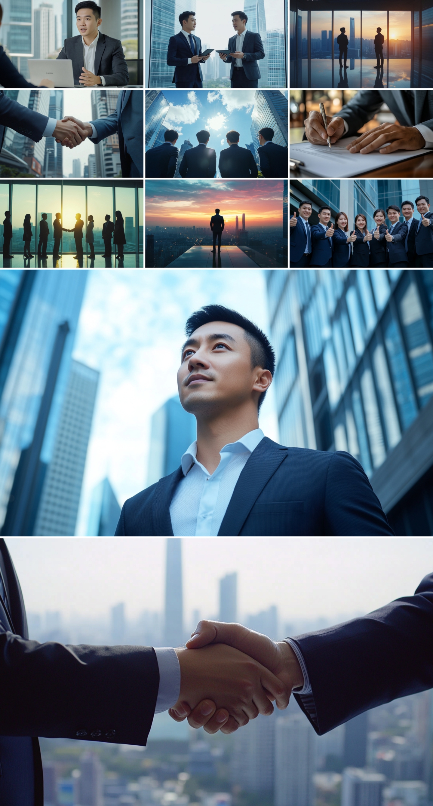 商务合作商务人士商务签约商务握手商务办公
