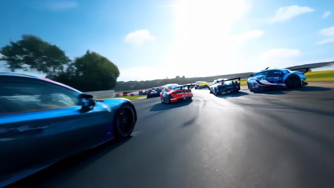 FPV穿越机追拍赛车比赛漂移