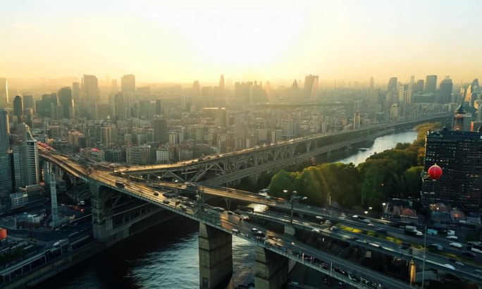 空中密苏里州圣路易斯日落