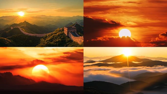 早晨云海日出太阳升起