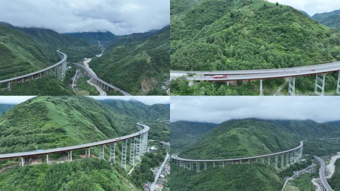 四川雅西高速双螺旋隧道干海子大桥