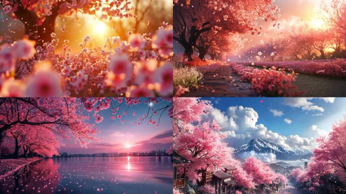 樱花 花瓣 粉嫩 飘落 花雨 春季 浪漫