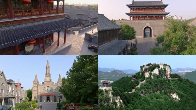 山东 青州 古城 宣传片 地标集合航拍