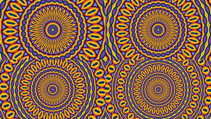 多色的圆形图案缩小