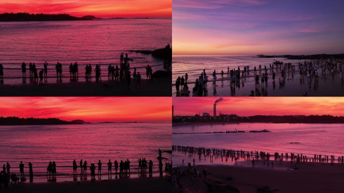 海上日出氛围素材