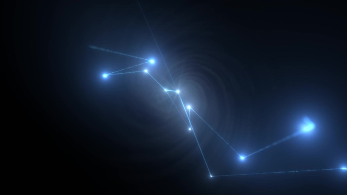 科技感点线链接数字人粒子光效之门