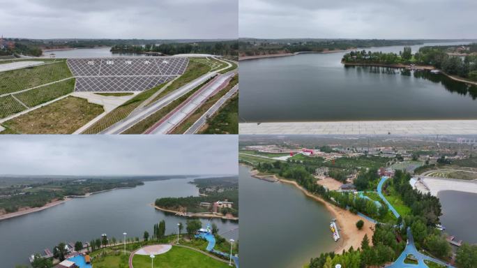 雨后内蒙古鄂尔多斯乌审旗巴图湾水库旅游区