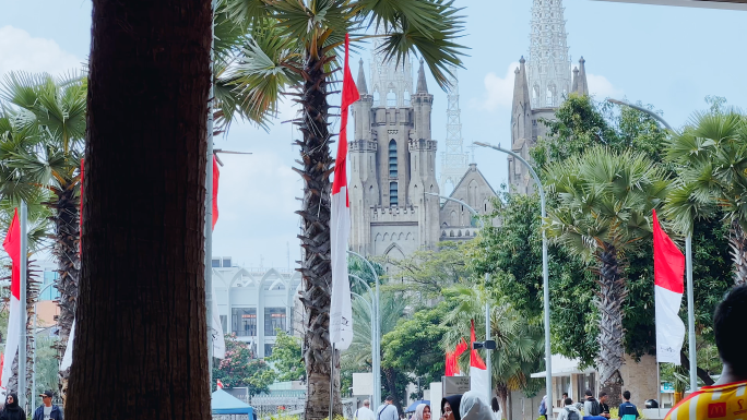 印尼雅加达老城人文街头街景风光东南亚旅行
