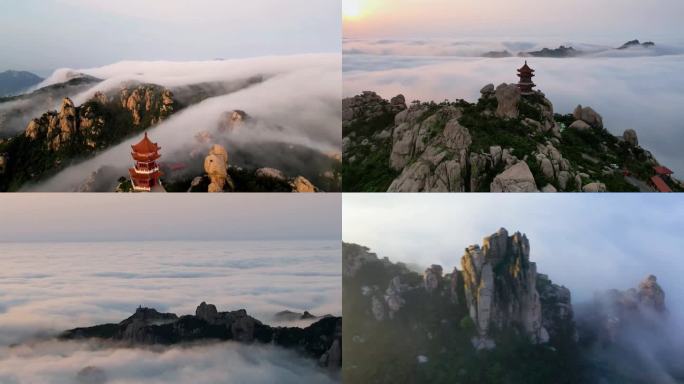 五莲 九仙山 云海 日出 航拍 延时