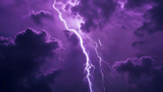 雷电雷暴闪电素材