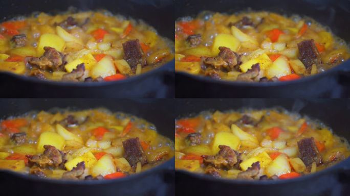 土豆牛腩中国传统家常菜烹饪