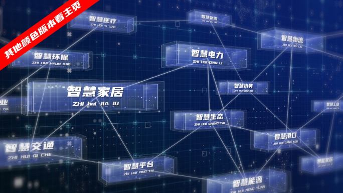 科技分支连线流程图（蓝色版）