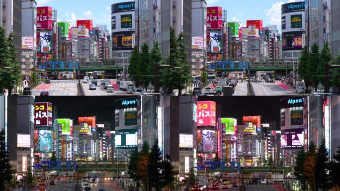 日本东京新宿十字路口繁忙街景4K60P