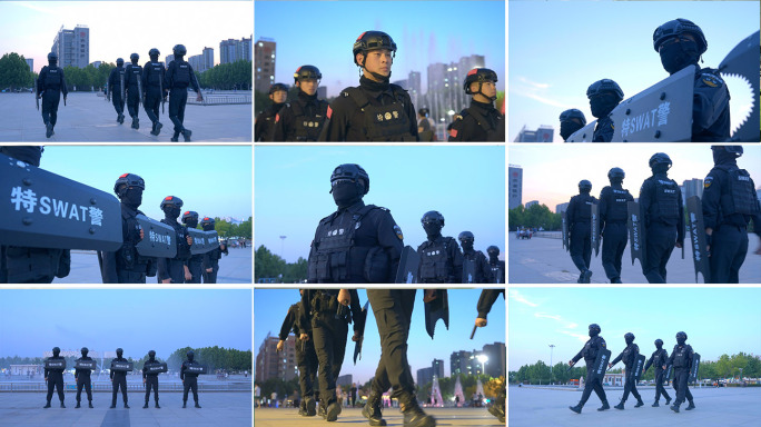 特警巡视反恐维安整装待发守护平安