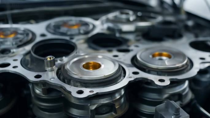 汽车发动机运转内部机械复杂运动旋转