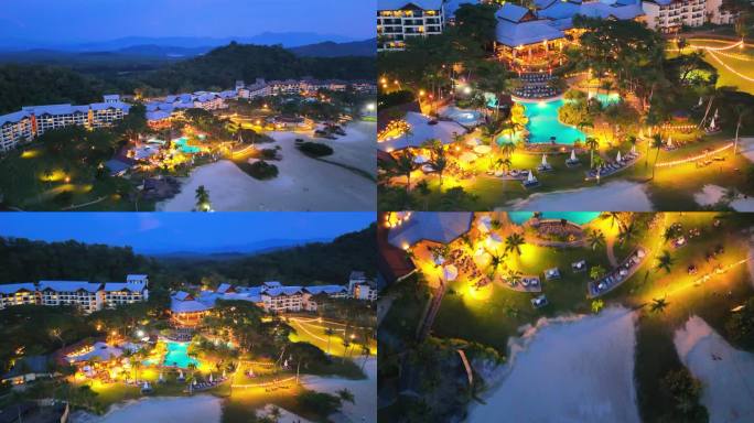 香格里拉萨莉亚度假酒店航拍