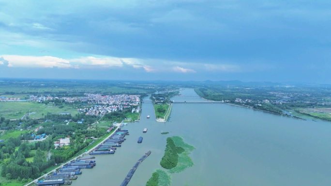 微山湖 河湖交汇 京杭大运河 航拍