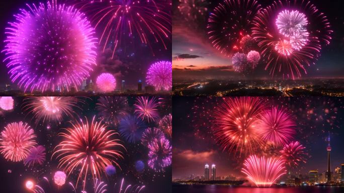 烟花 礼花 烟花爆竹 夜空中美丽的烟花