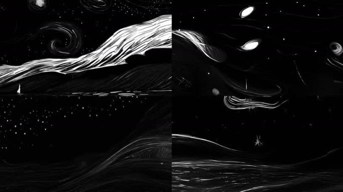抽象手绘星空