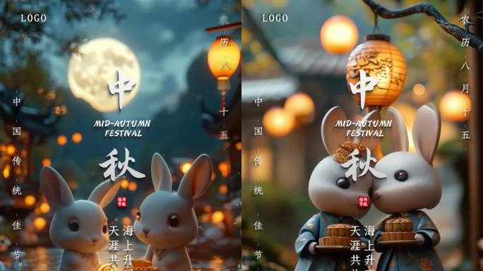 中秋节节日宣传竖屏ae模板