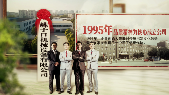 企业成长发展时间线历史照片AE