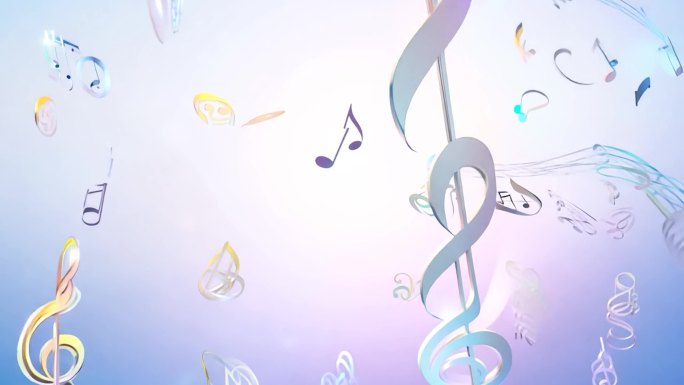 美丽的音符飘动