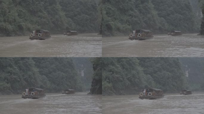 雨中的河流