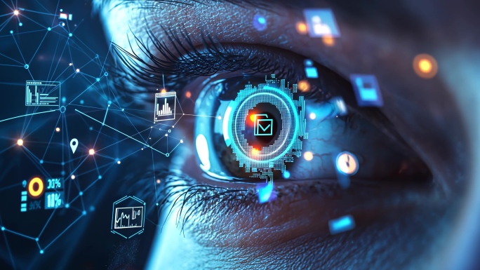 未来科技概念智能驾驶全息vrar万物互联