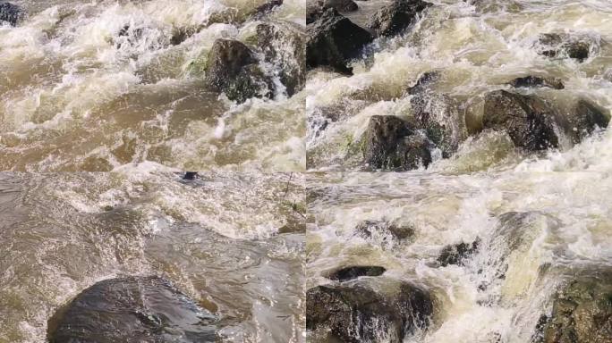 溪水浊水水流水花水浪花水坝放水水闸拦水坝