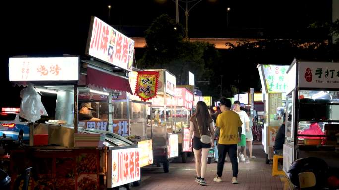 小吃街夜市摆摊夜市
