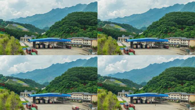 天保口岸边民互市贸易货运通道特写