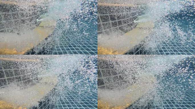 水下视频记录池中的气泡