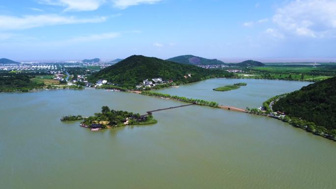 4k航拍海盐南北湖景区