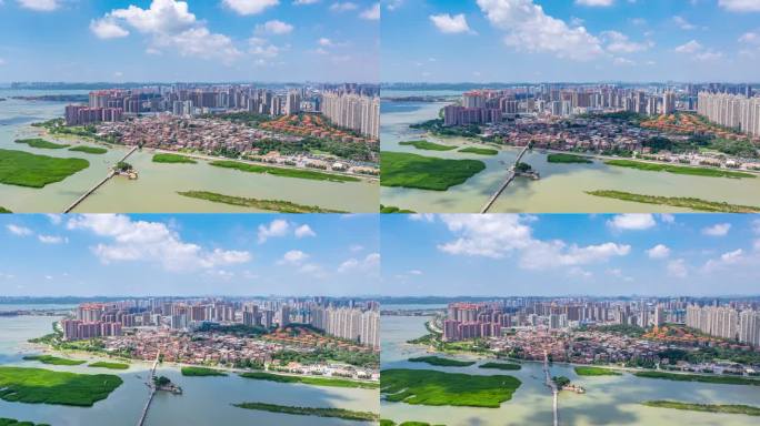 泉州洛江区大景航拍延时
